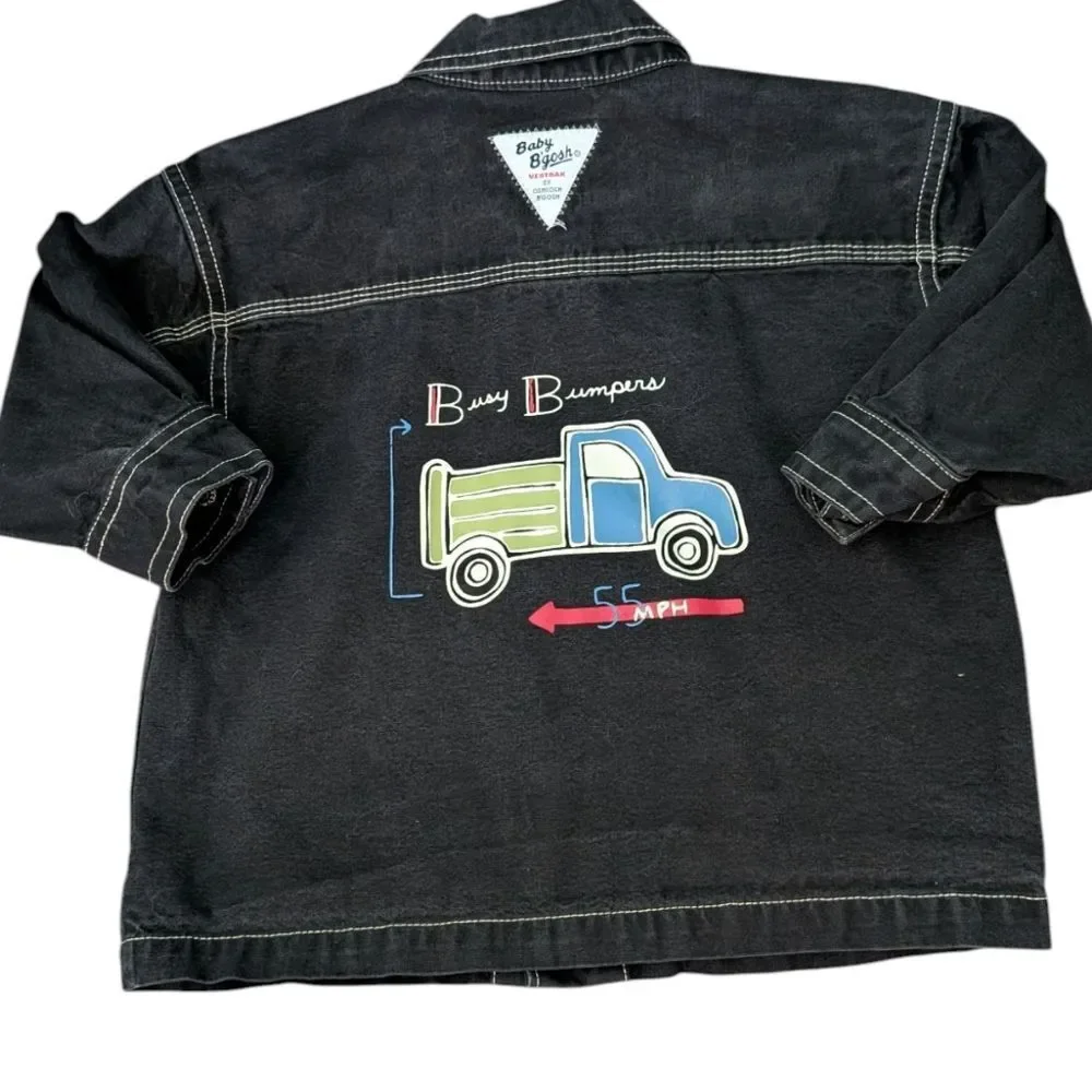 Oshkosh B'Gosh‎ Rare Vintage Infant Black Denim Car Jacket